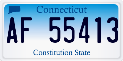 CT license plate AF55413