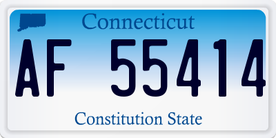 CT license plate AF55414