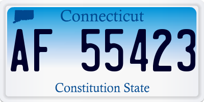 CT license plate AF55423