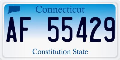 CT license plate AF55429