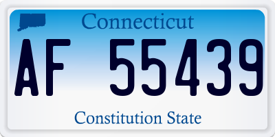 CT license plate AF55439