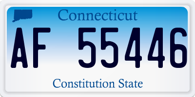 CT license plate AF55446