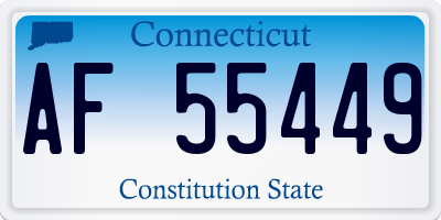 CT license plate AF55449