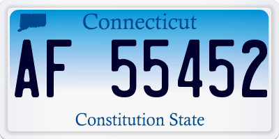 CT license plate AF55452