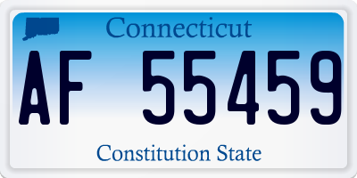 CT license plate AF55459
