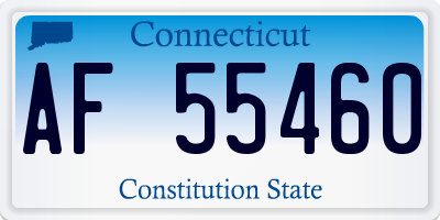 CT license plate AF55460
