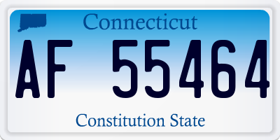 CT license plate AF55464