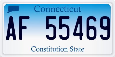 CT license plate AF55469