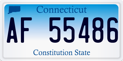 CT license plate AF55486