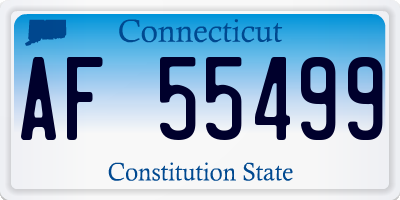 CT license plate AF55499