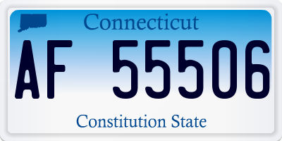 CT license plate AF55506