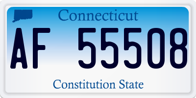 CT license plate AF55508
