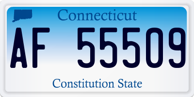 CT license plate AF55509