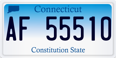CT license plate AF55510