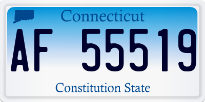 CT license plate AF55519