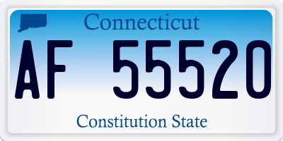 CT license plate AF55520