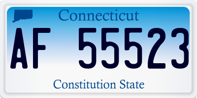 CT license plate AF55523