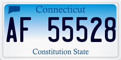 CT license plate AF55528