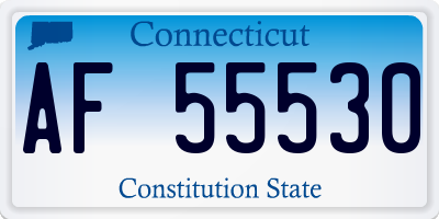 CT license plate AF55530