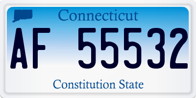 CT license plate AF55532