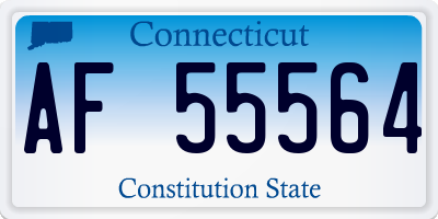 CT license plate AF55564