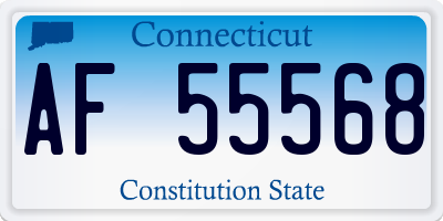 CT license plate AF55568