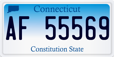 CT license plate AF55569