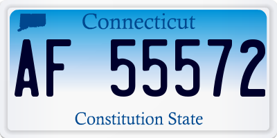 CT license plate AF55572