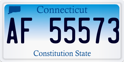 CT license plate AF55573