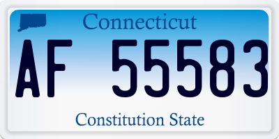 CT license plate AF55583