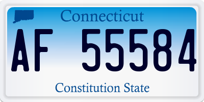 CT license plate AF55584