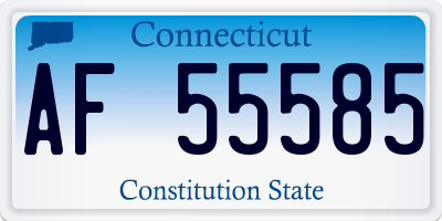 CT license plate AF55585