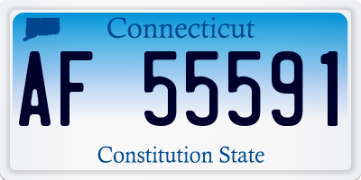 CT license plate AF55591