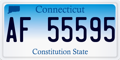 CT license plate AF55595
