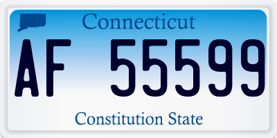 CT license plate AF55599
