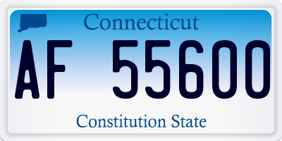 CT license plate AF55600