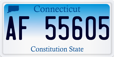 CT license plate AF55605