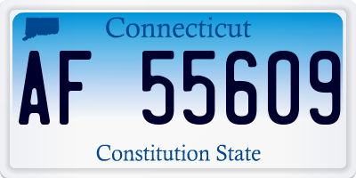 CT license plate AF55609