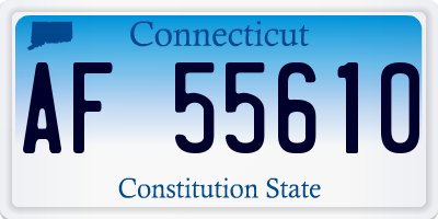 CT license plate AF55610