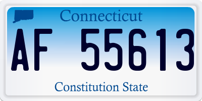 CT license plate AF55613