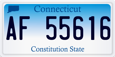 CT license plate AF55616