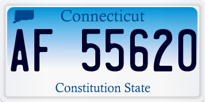 CT license plate AF55620