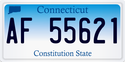 CT license plate AF55621