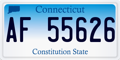 CT license plate AF55626
