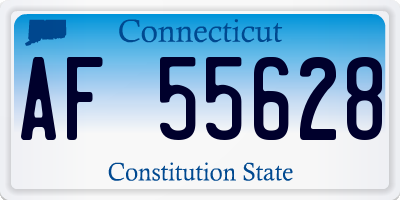 CT license plate AF55628