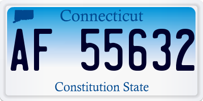 CT license plate AF55632