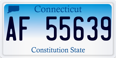 CT license plate AF55639