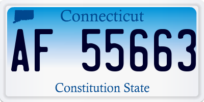 CT license plate AF55663