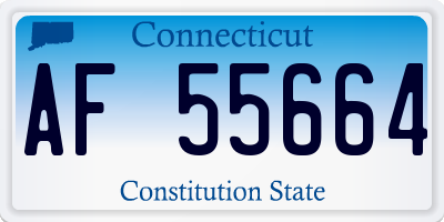 CT license plate AF55664