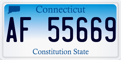 CT license plate AF55669